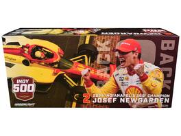 Greenlight - Dallara IndyCar #2 Josef Newgarden "Shell Oil" Team Penske 2024 Indianapolis 500 Champion "NTT IndyCar Series" 1/18 - Multicolor