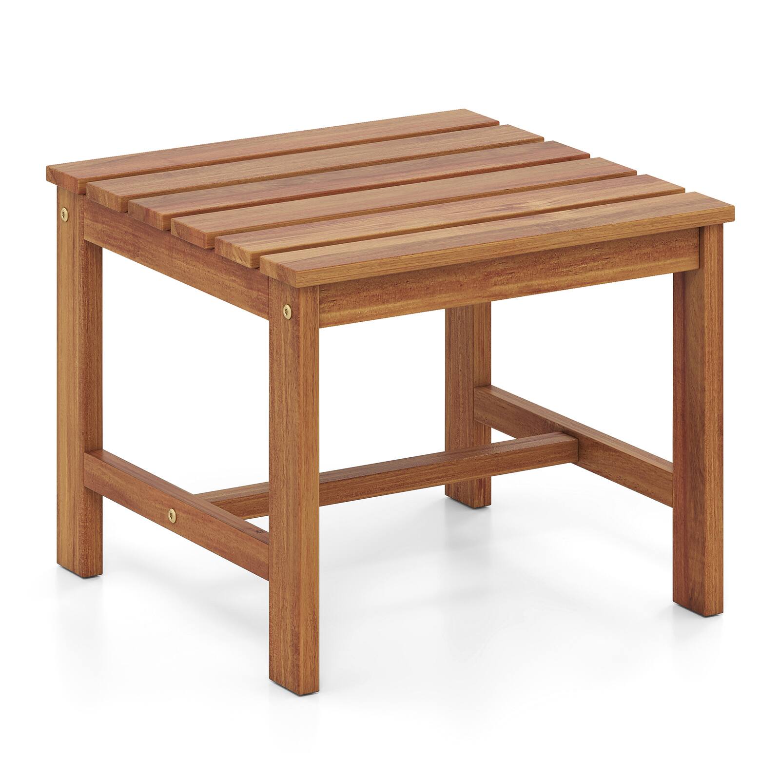 Alt View 8. Gymax - Gymax Patio Acacia Wood Accent Side Table17'' Square End Table w/Slatted Tabletop - Yellow.