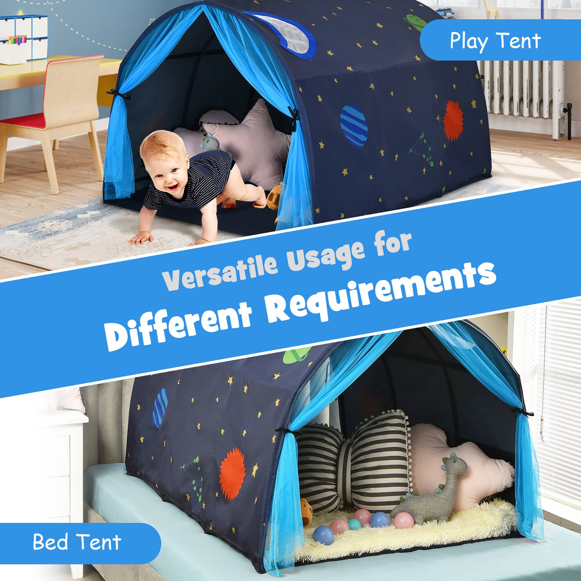 Play Tent, Bed Tent, Versatile Usage for Different Requirements