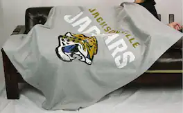 Northwest - Jacksonville Football Jaguars - Distressed Look - Sweatshirt Material Blanket Throw - Multi