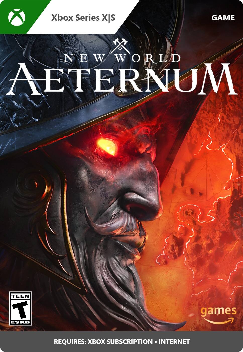 Xbox Series XIS X S GAME NEW WORLD AETERNUM TEEN T ESRB games REQUIRES: XBX SUBSCRIPTION INTERNET - T (Teen 13+)