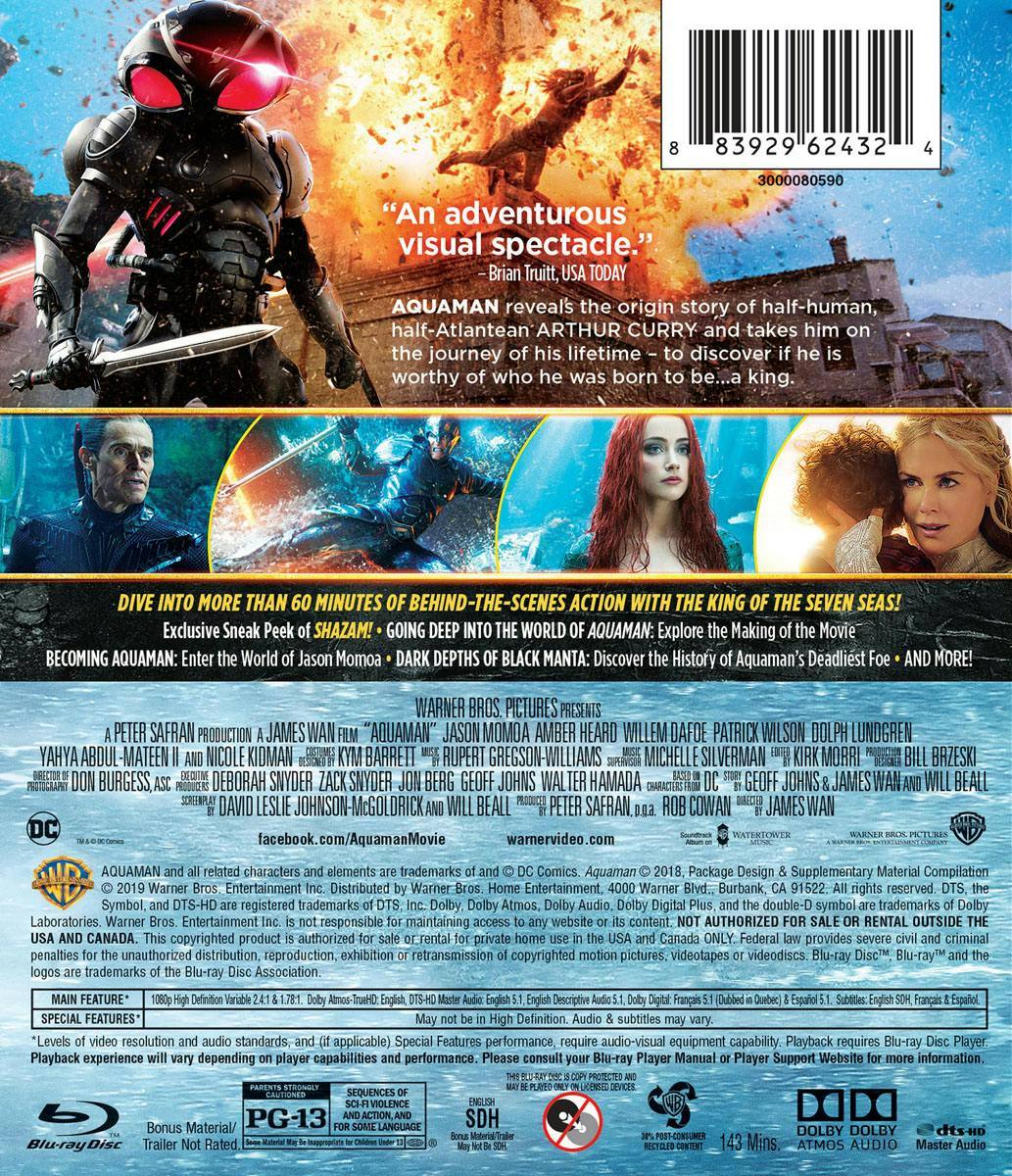Back. Aquaman [Blu-Ray].