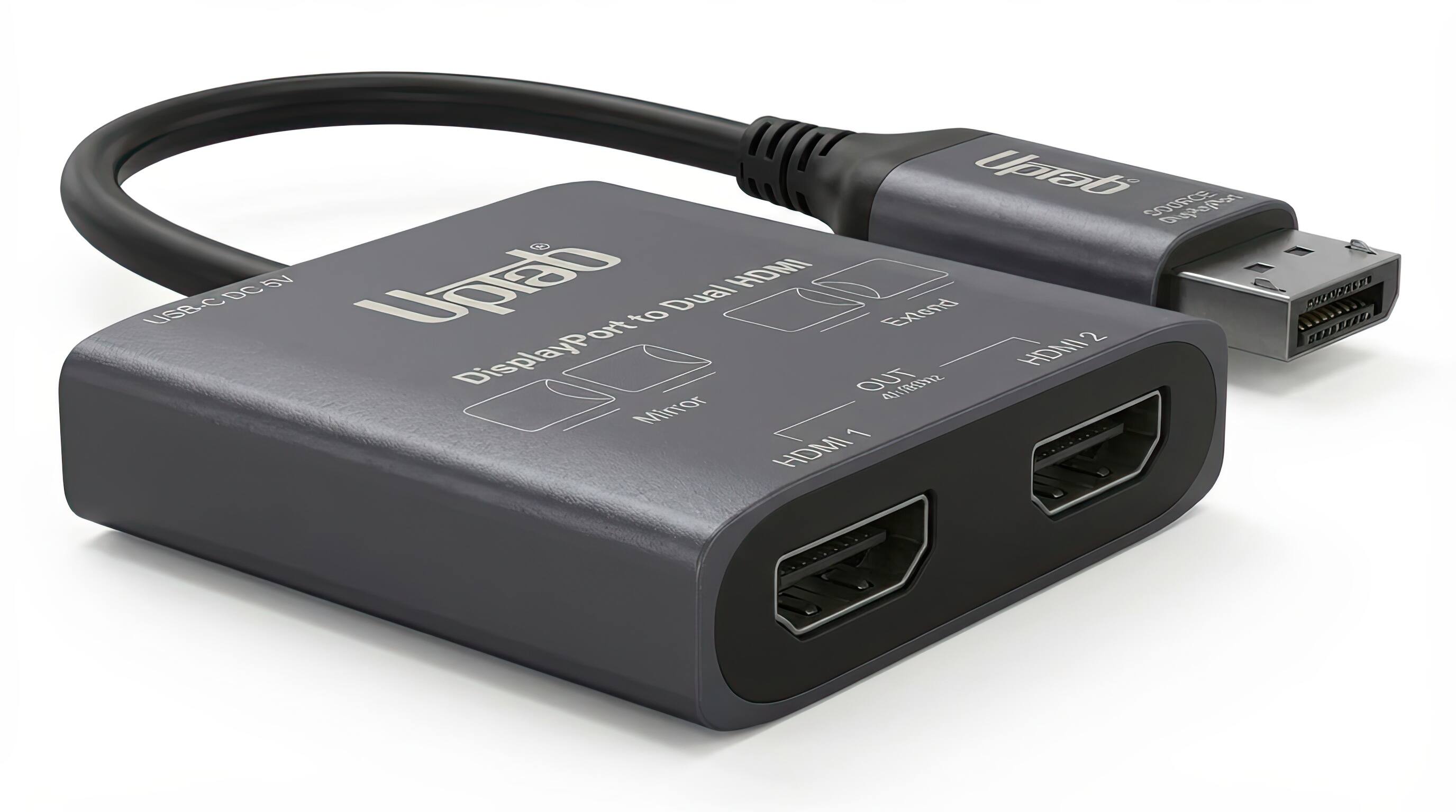 Ugreen DisplayPort to Dual HDMI Adapter  
HDMI 1  
HDMI 2  
Mirror  
Extend  
USB-C to Dual HDMI