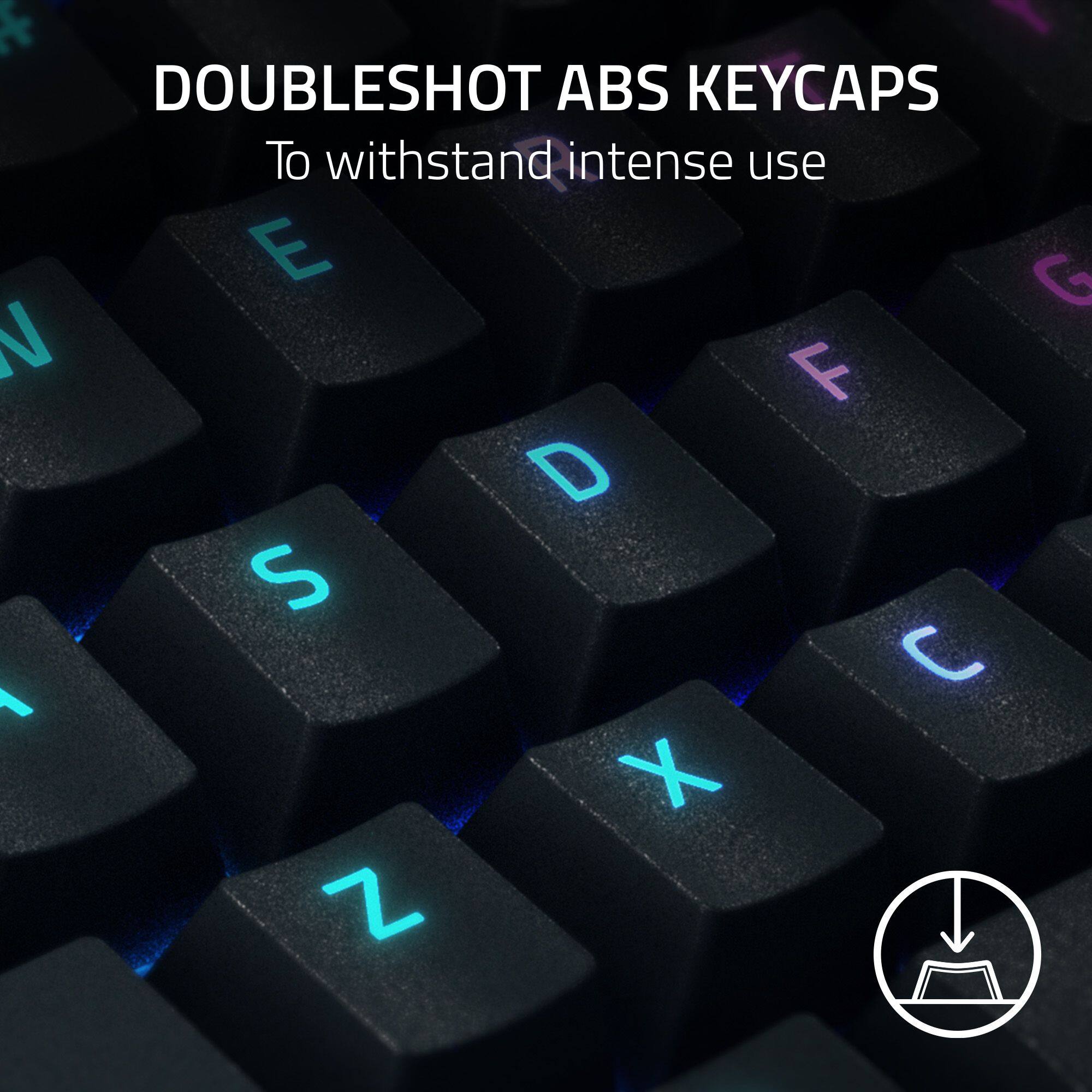 J. DOUBLESHOT ABS KEYCAPS: To withstand intense use.