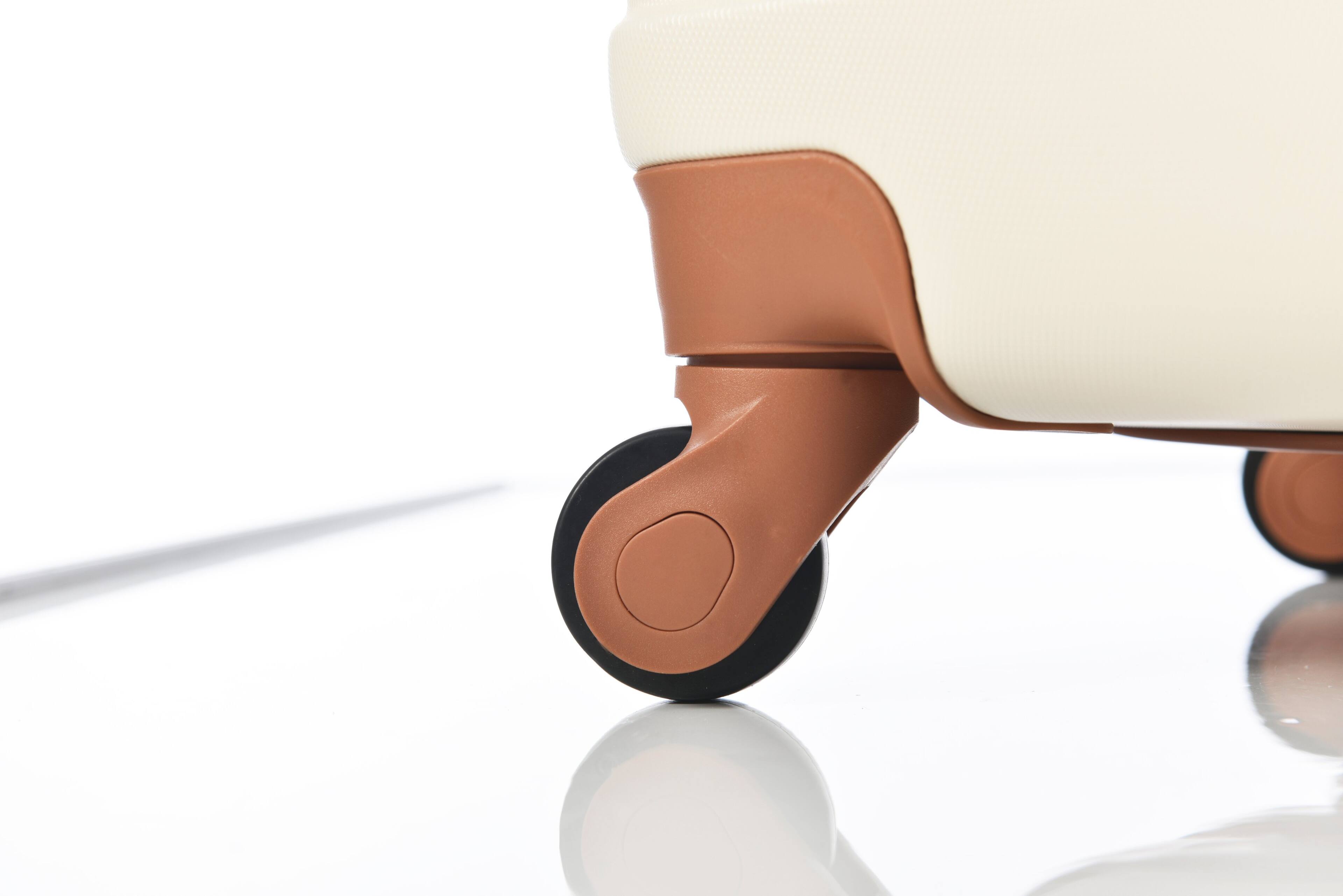 Back. LOVMOR - Lovmor 2-Piece Hardshell Luggage Set 20/24"  TSA - Brown+White.