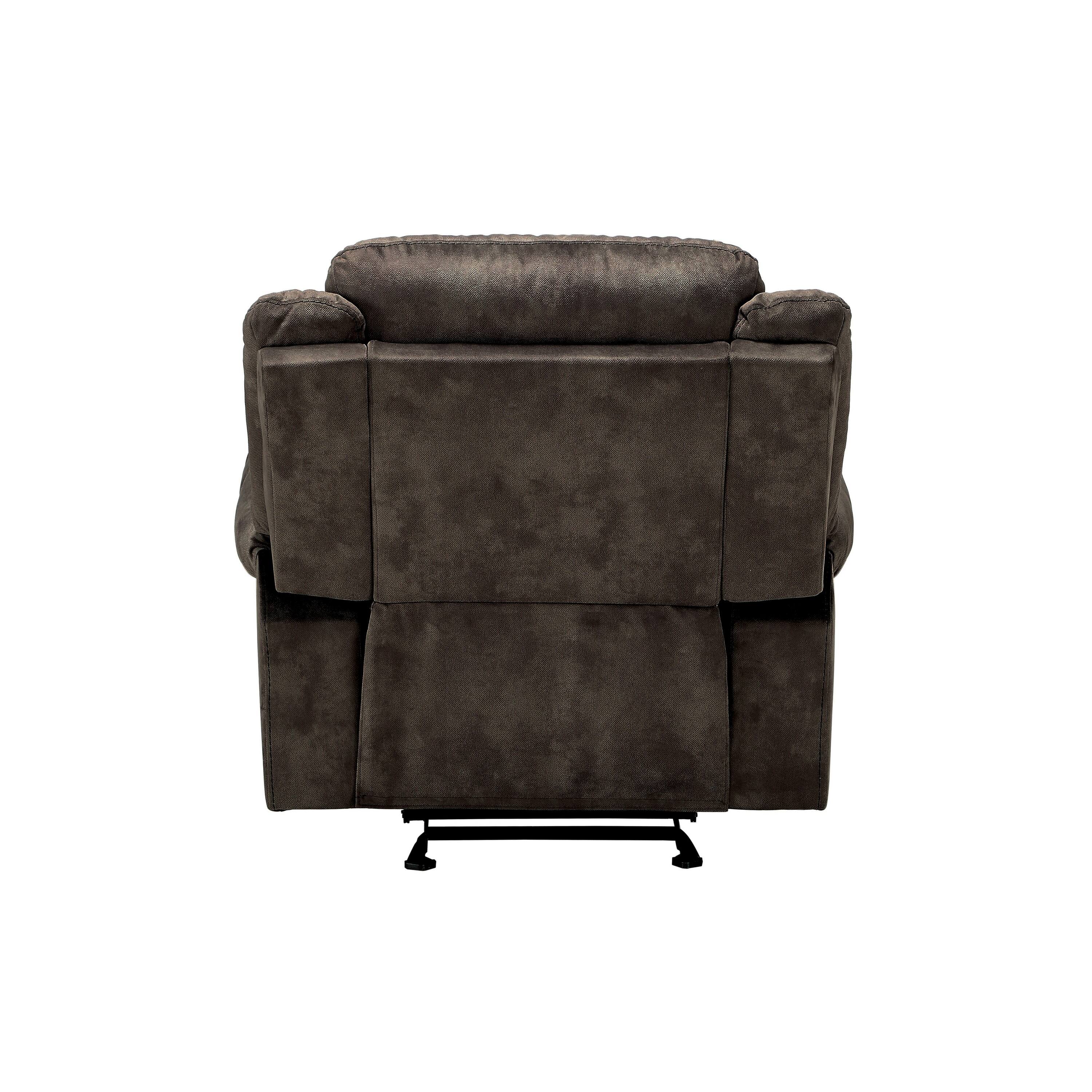 Alt View 3. Manhattan Lane - Fabric Upholstered Metal Reclining Club Chair with Center Console - Gray.