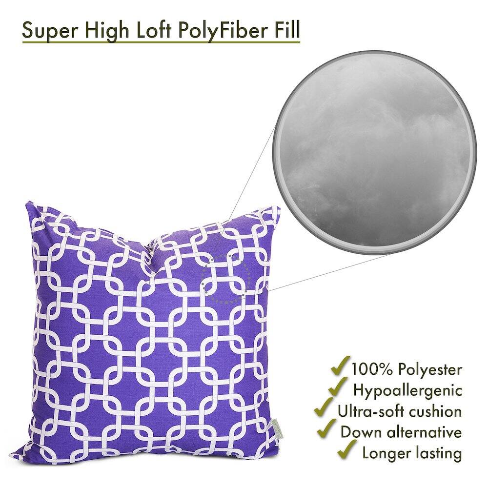 Super High Loft PolyFiber Fill

- 100% Polyester
- Hypoallergenic
- Ultra-soft cushion
- Down alternative
- Longer lasting