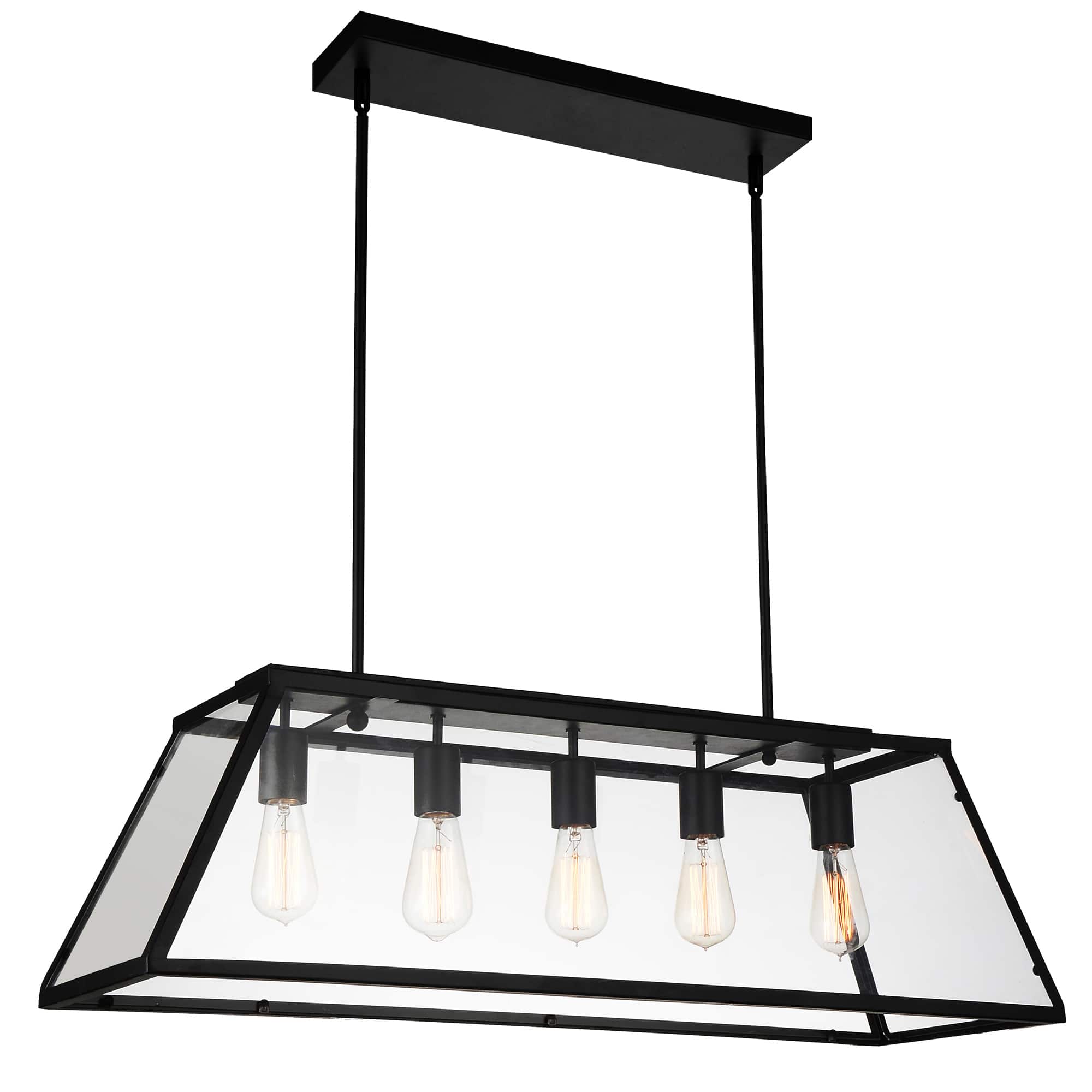 CWI Lighting - Alyson 5 Light Down Chandelier With Finish - Black