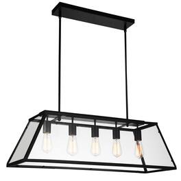CWI Lighting - Alyson 5 Light Down Chandelier With Finish - Black