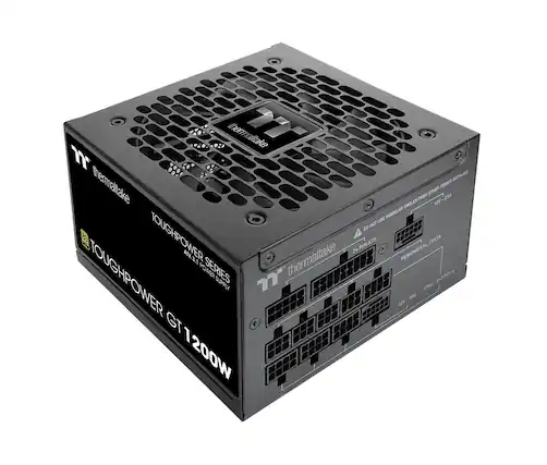 Thermaltake TT SUPPLEES
Thermaltake POWER
TOUGHPOWER ZX6
12V-20
12V GT
1200W
24 PIN ATX
PERIPHERAL/SATA
CPU/PCI-E
DO NOT USE MODULAR CABLES FROM OTHER POWER SUPPLIES
ATX 3.0 POWER SUPPLY
Toughpower GT 1200W
ATX 3.0 POWER SUPPLY