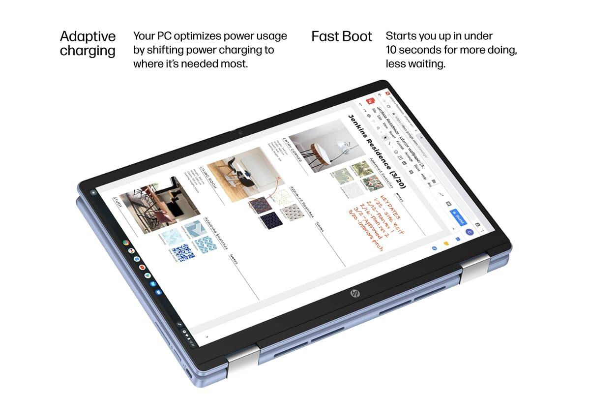 Adaptive charging  
Your PC optimizes power usage by shifting power charging to where it's needed most.

Fast Boot  
Starts you up in under 10 seconds for more doing, less waiting.