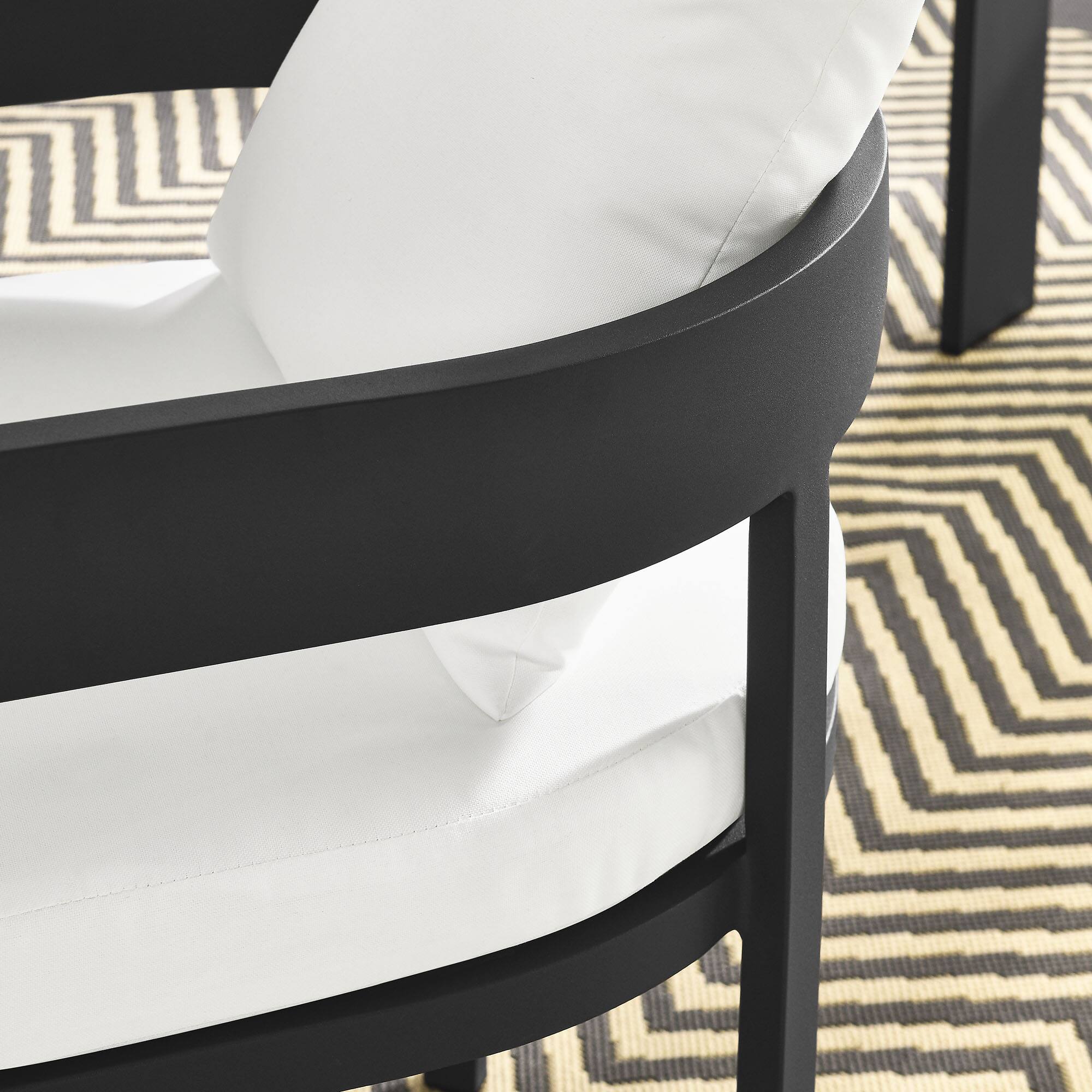 Alt View 1. Modway - Tahoe Outdoor Patio Aluminum Dining Chair by Modway - Gray White.