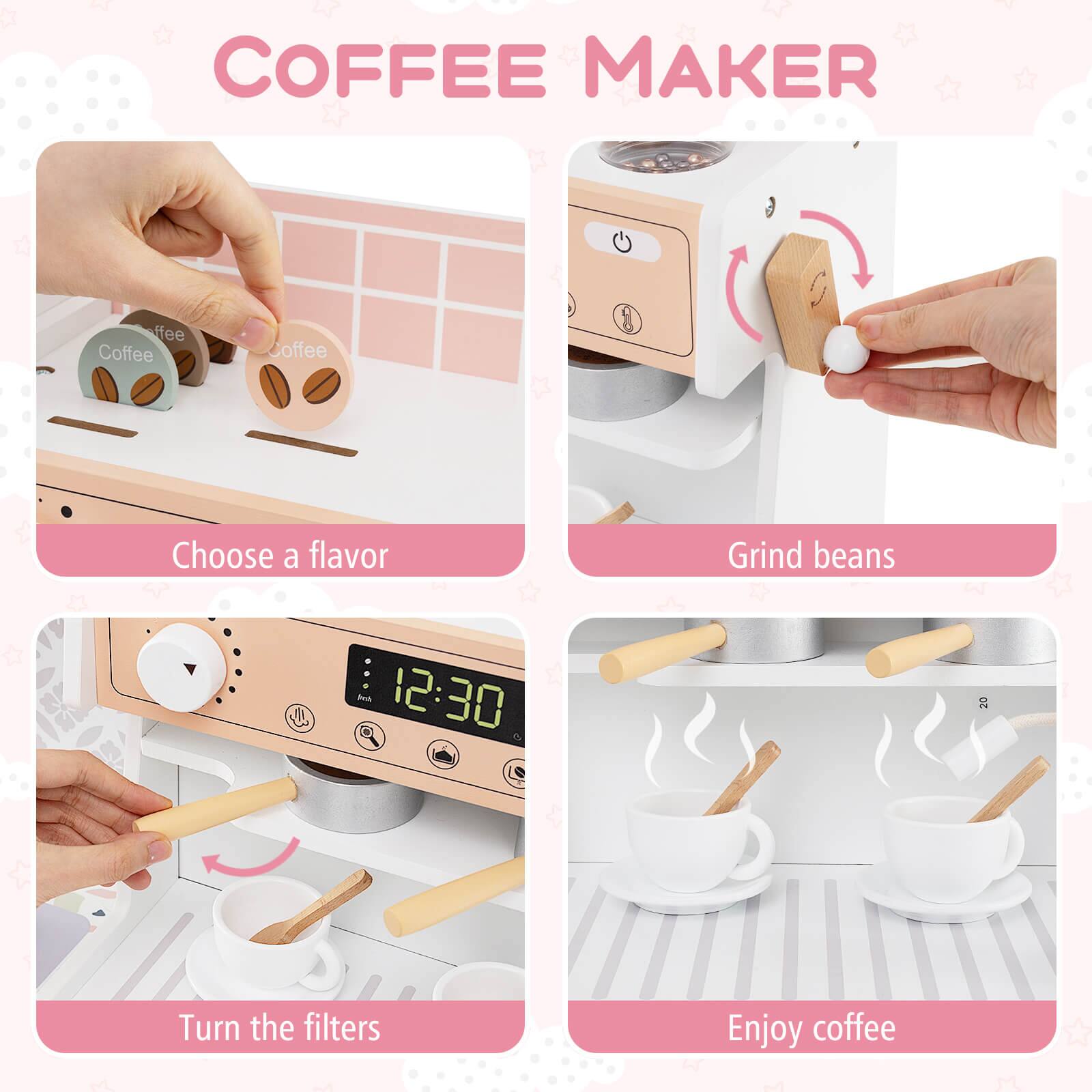 COFFEE MAKER

Choose a flavor

Grind beans

Turn the filters

Enjoy coffee