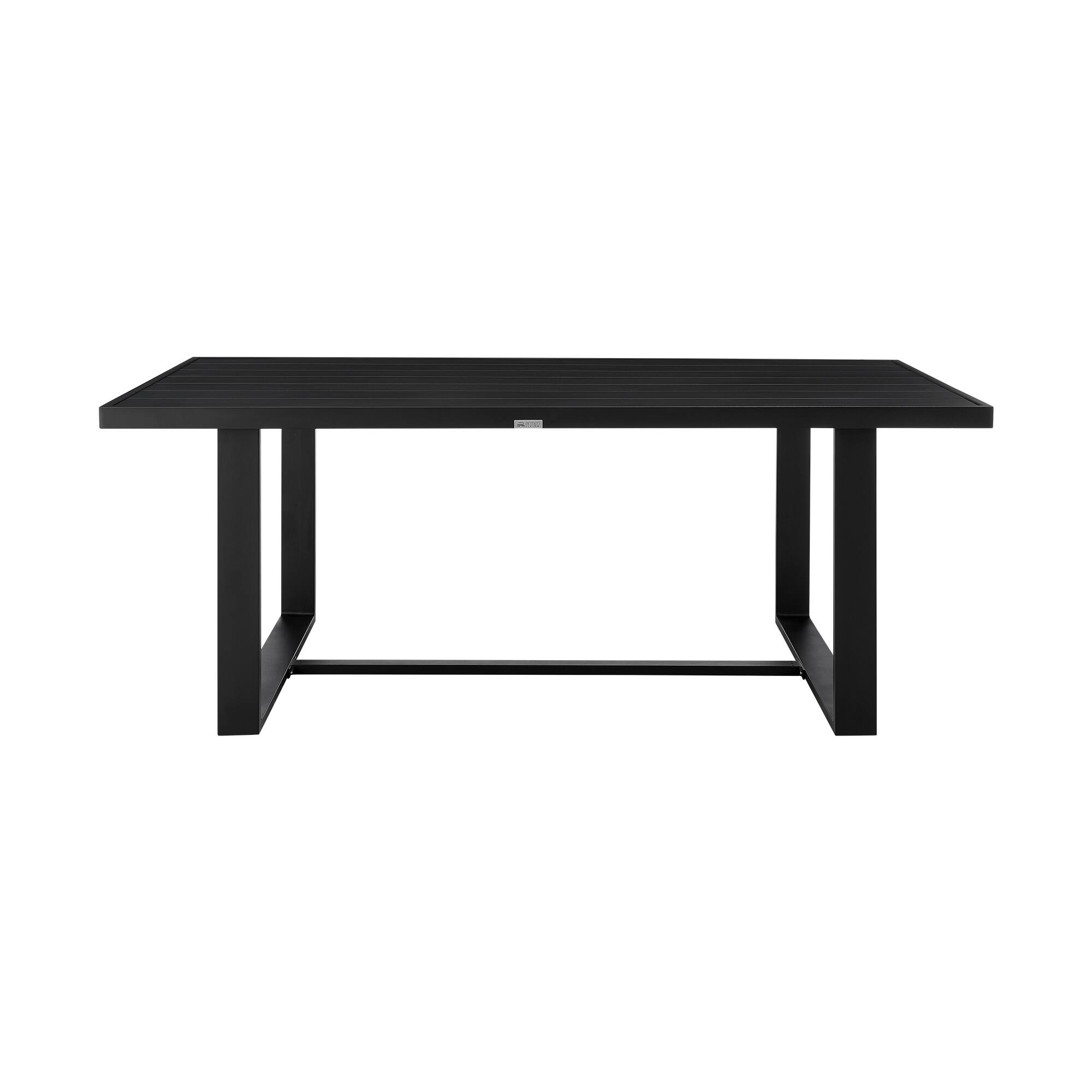 Armen Living - Alegria Outdoor Patio Dining Table in Aluminum - Black