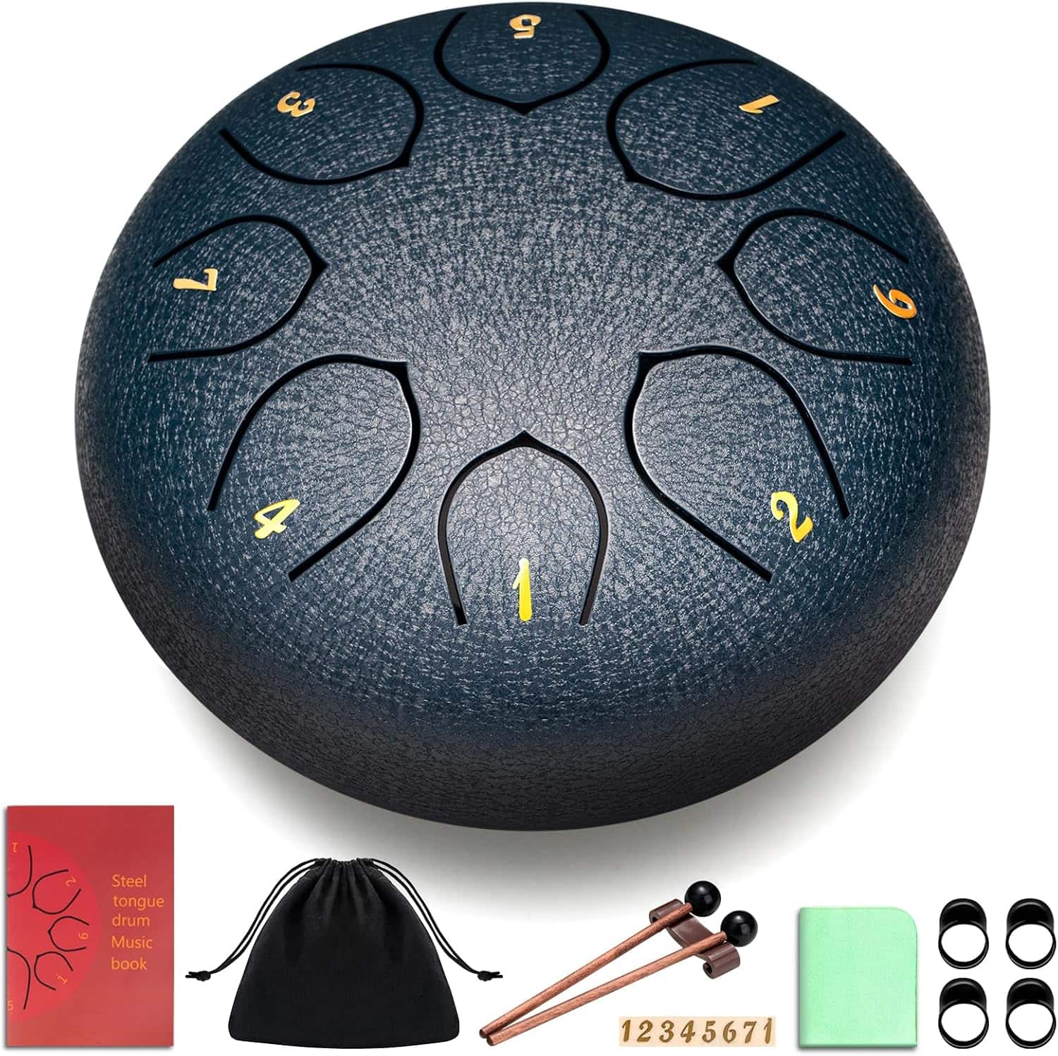 CAHAYA - Steel Rain Drum 6-Inch: 8 Notes Steel Tongue Drum with Mallets Finger Paddles Percussion Handpan CY0372-2 price history on PriceWatchPro