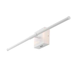 Jonathan Y - McKenna 28" Modern Minimalist Adjustable Dimmable Integrated LED Metal Wall Sconce - White