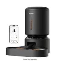 PETLIBRO - Granary WiFi Stainless Steel Dual Food Tray 5L Automatic Dog and Cat Feeder with Voice Recorder - Black - Front_Zoom