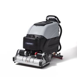 Dapper Supply - Battery Powered Commercial Floor Cleaner 25.5 Inch Path Self Propelled 4 Hour Runtime 2 Year Warranty - Gray