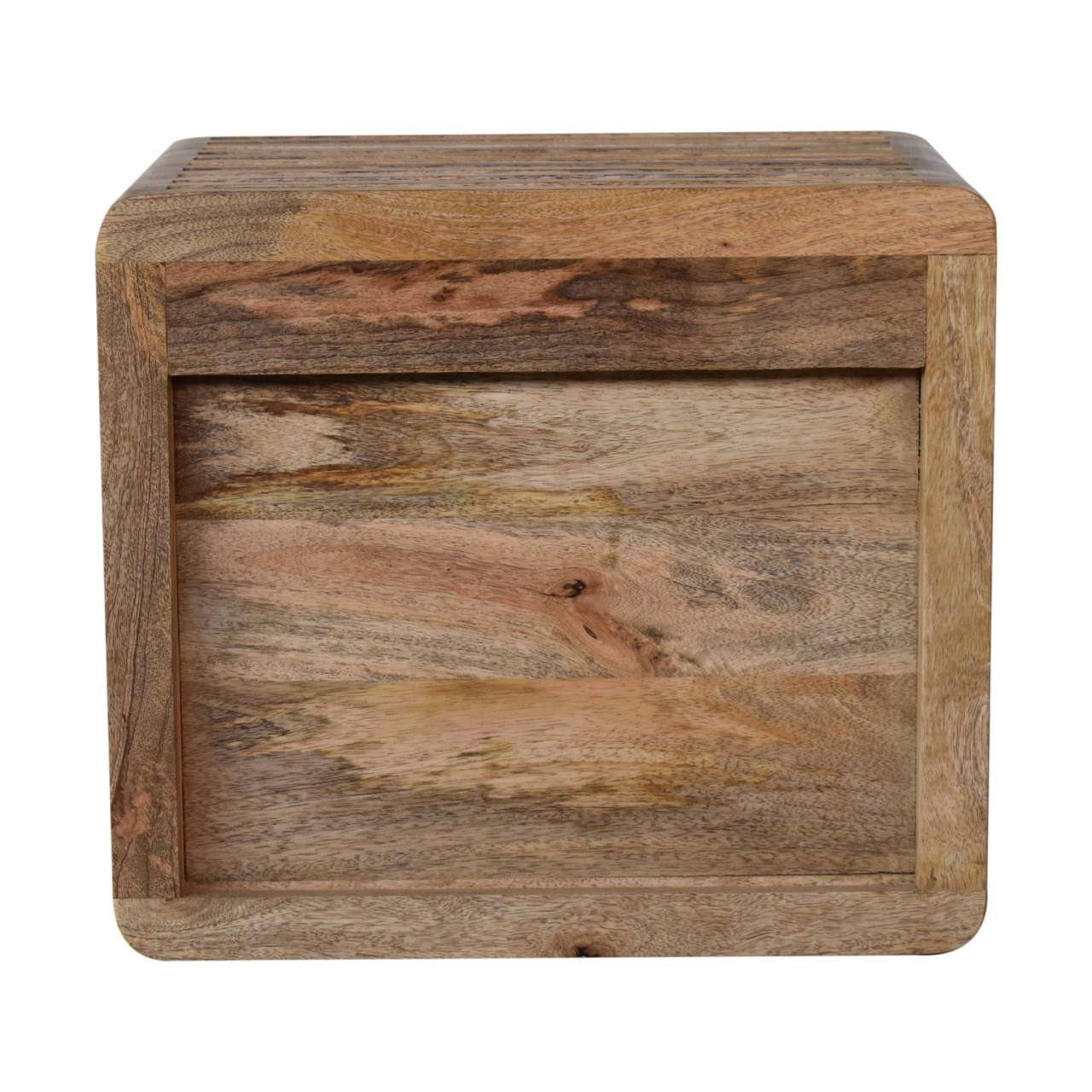 Alt View 6. Artisan Furniture - Artisan Furniture Solid Wood Soba Wall Mounted Bedside, 2 Shelves, Oak-ish, Light Brown - Oak.