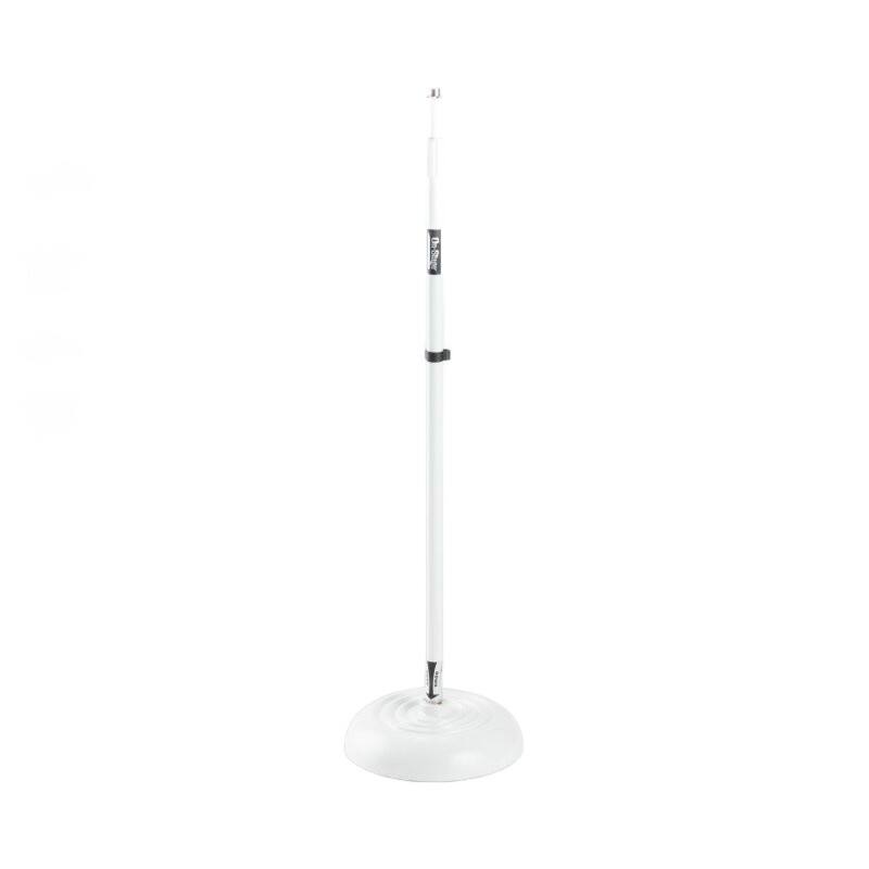 Back. On Stage Stands - On-Stage MS7201QTR Quarter Turn Round Base Microphone Stand, White - Black.