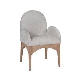 Meridian Furniture - Waldorf Grey Chenille Fabric Dining Chair - Gray