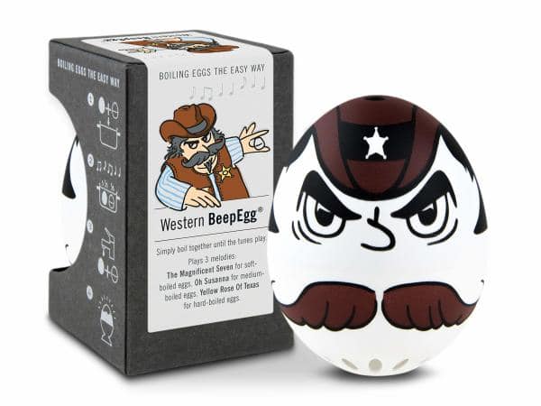 BrainStream - Egg Timer Kitchen Timer Plays Tunes for Soft Medium & Hard-Boiled Eggs - White