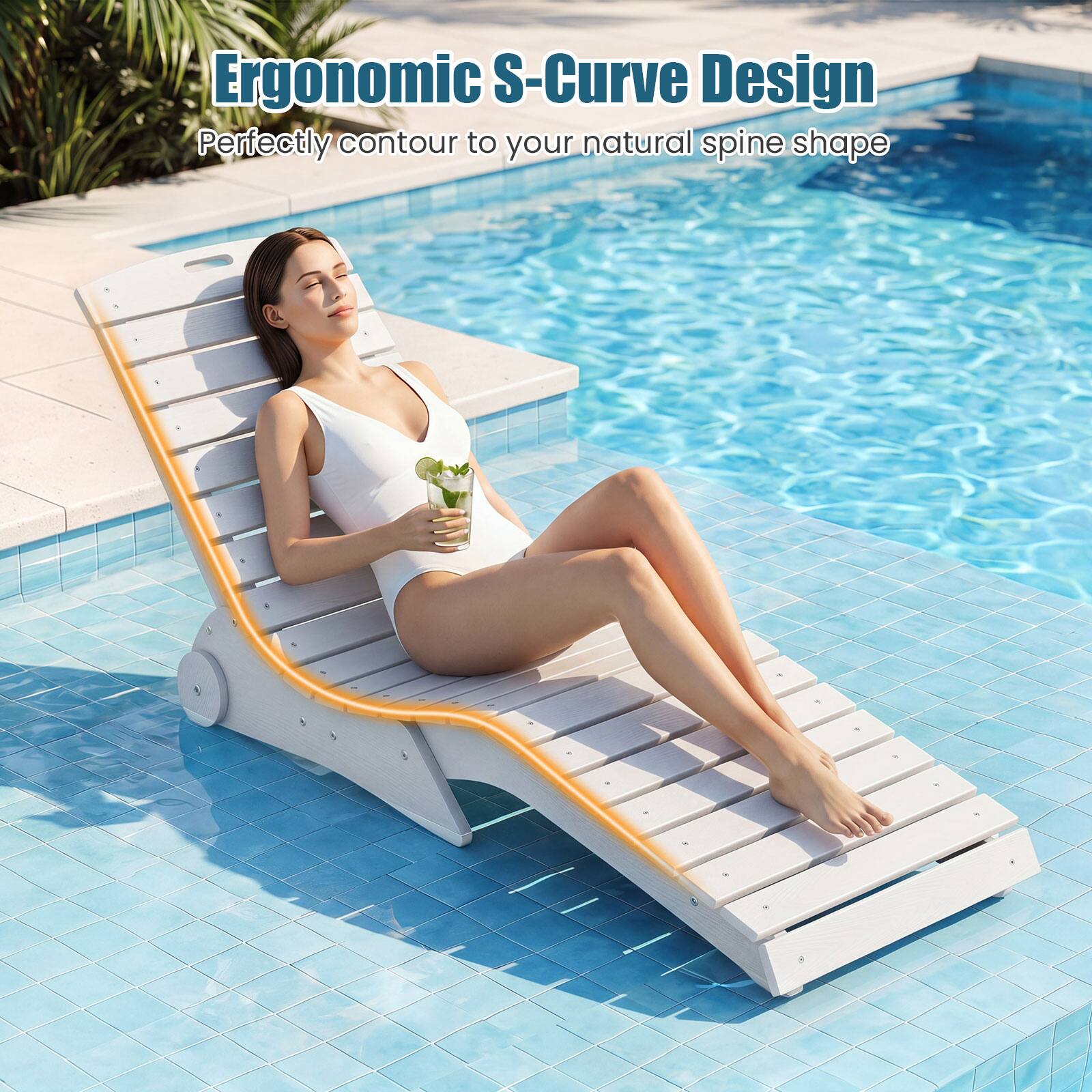 Ergonomic S-Curve Design  
Perfectly contour to your natural spine shape