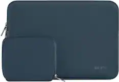 Front. mosiso - 16 inch Laptop Sleeve with Neoprene Padding and Small Accessory Pouch - fits 15–16 inch Notebooks - Haze Blue.