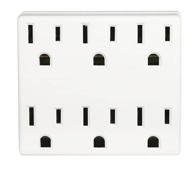 Leviton - Polarized 6 outlets Outlet Adapter 1 pk