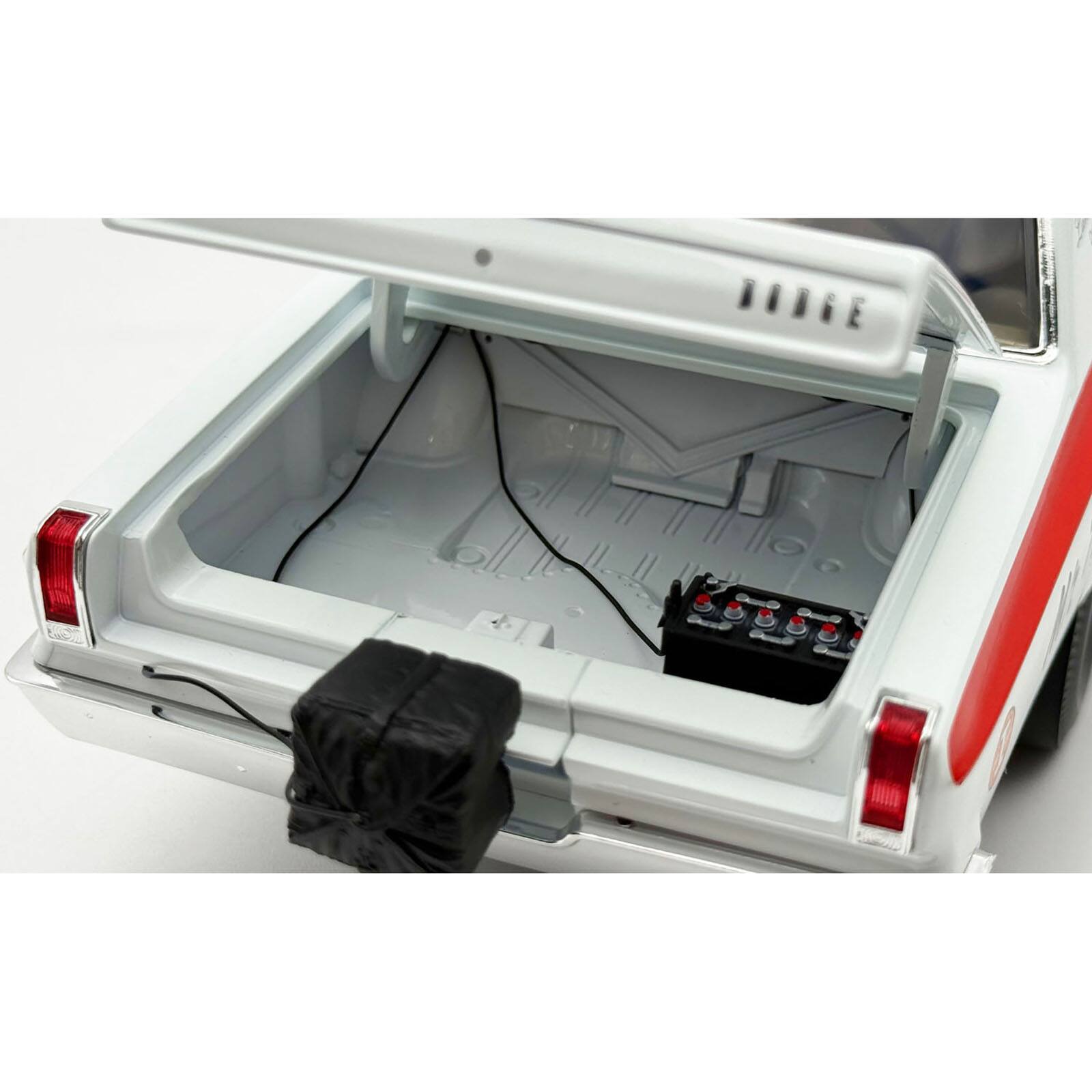 Alt View 3. ACME - 1965 Dodge Coronet AWB "Mr. Tomato" White with Red Stripes Limited Edition to 408 pieces 1/18 Diecast Model Car by ACME.