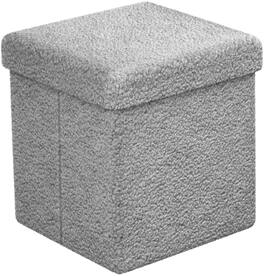 Sorbus - Fabric Ottoman, Perfect for Living Room, Bedroom, Toy Storage, Stylish Footrest, Collapsible - Gray