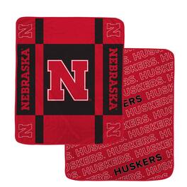 Pegasus - Nebraska Huskers 60" x 70" Reverse Block Wordmark Double-Sided Ultra Cozy Blanket - Multicolor