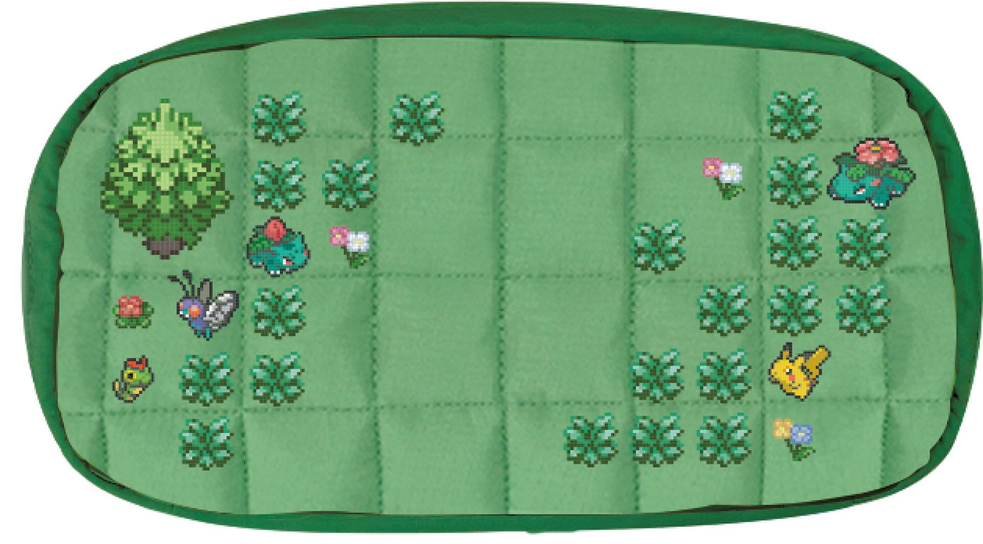 Front. Hori - Puff Pouch (Pokemon Pixel Green) - Green.