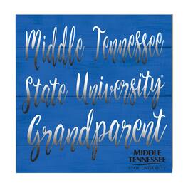 Jardine - MTSU Blue Raiders 10'' x 10'' Grandparent Plaque - Royal
