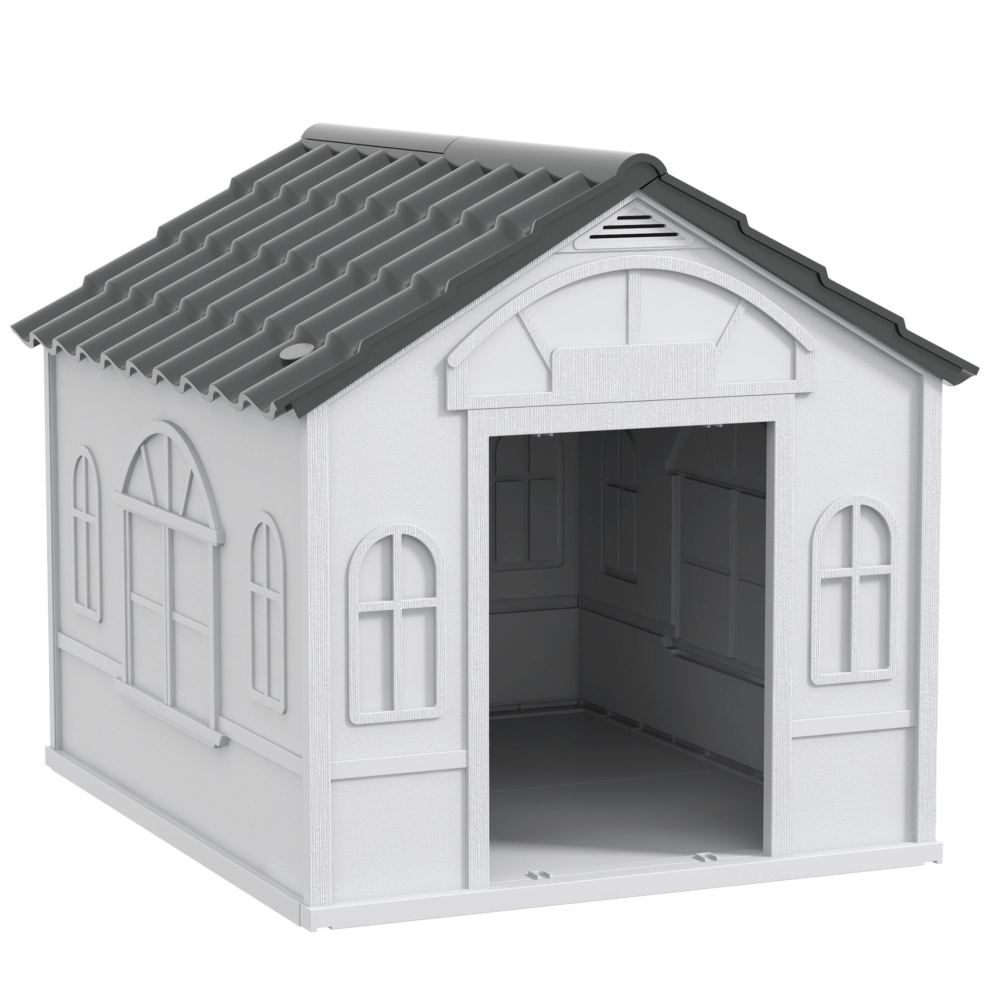 Pawhut - Plastic Dog House, Water Resistant, Indoor Outdoor, with Door, Easy to Assemble, for Medium and Small Dogs price history on PriceWatchPro