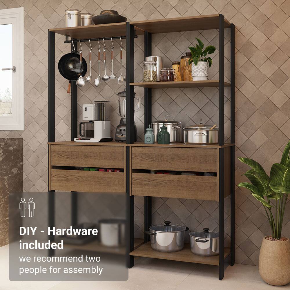 DIY - Hardware included  
we recommend two people for assembly