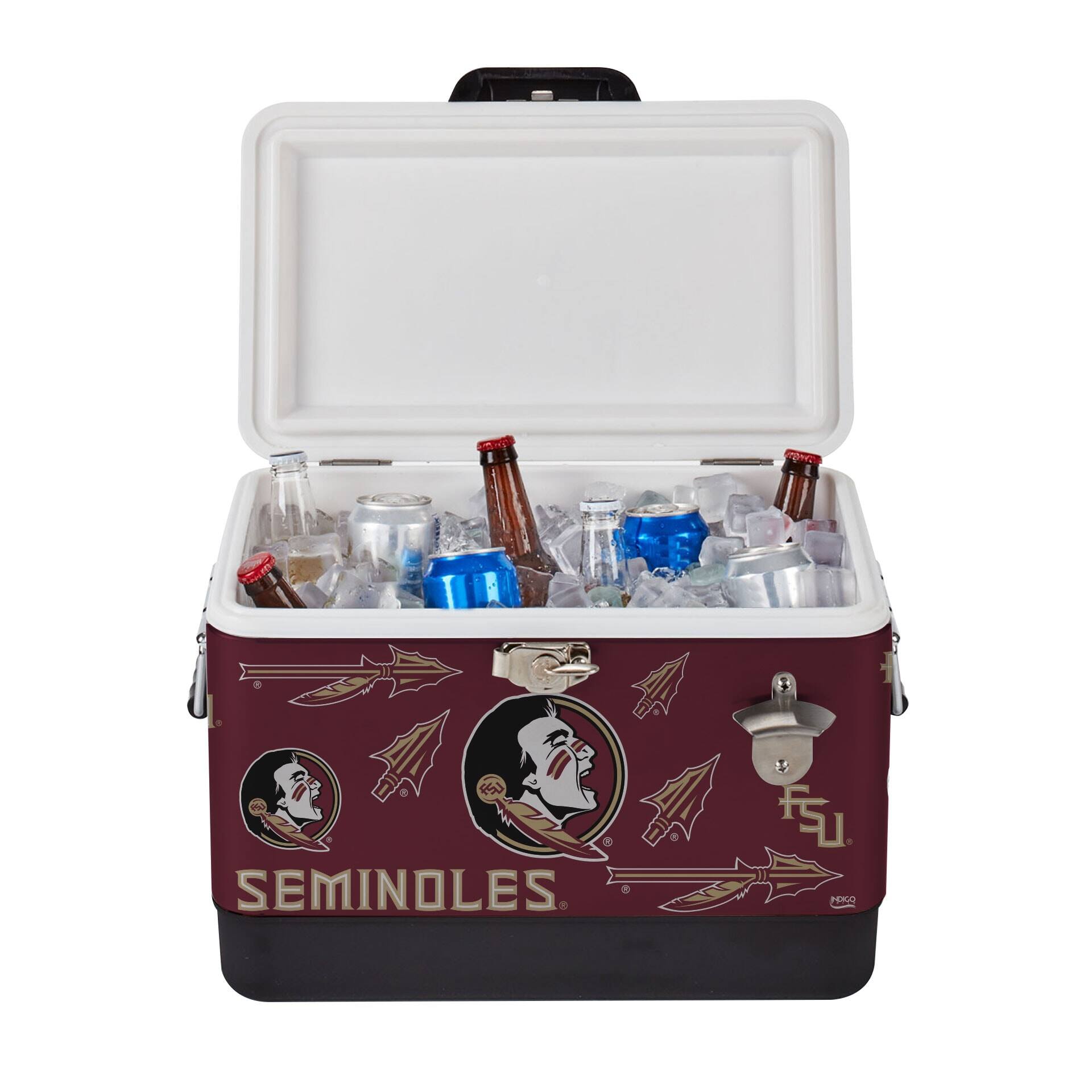 Alt View 1. Indigo Falls - Florida State Seminoles 36-Can Medley Metal Cooler - Silver.