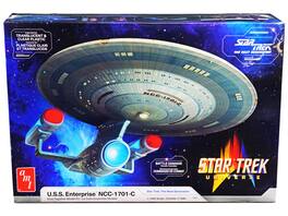AMT - Skill 2 Model Kit U.S.S. Enterprise NCC-1701-C Space Ship "Star Trek: The Next Generation"(1987) TV Series 1/1400 Scale - Blue
