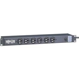 Tripp Lite - by Eaton 1U Rack-Mount Network Server Power Strip 120V 15A 6-Outlet (Front-Facing) 15 ft. (4.57 m) Cord - Black