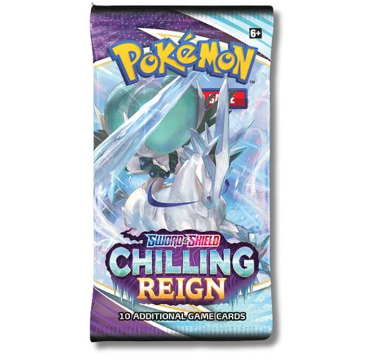 6+ Pokémon TCG Sword & Shield Chilling Reign 10 Additional Game Cards