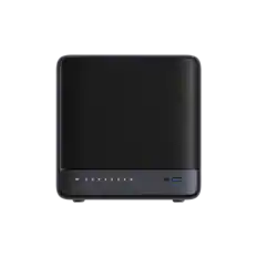 Front. Minisforum - MINISFORUM N5 MAX AI NAS MINI PC, AMD Ryzen™ AI Max+ 395, 64GB LPDDR5X + 128GB OS, Radeon 8060S.