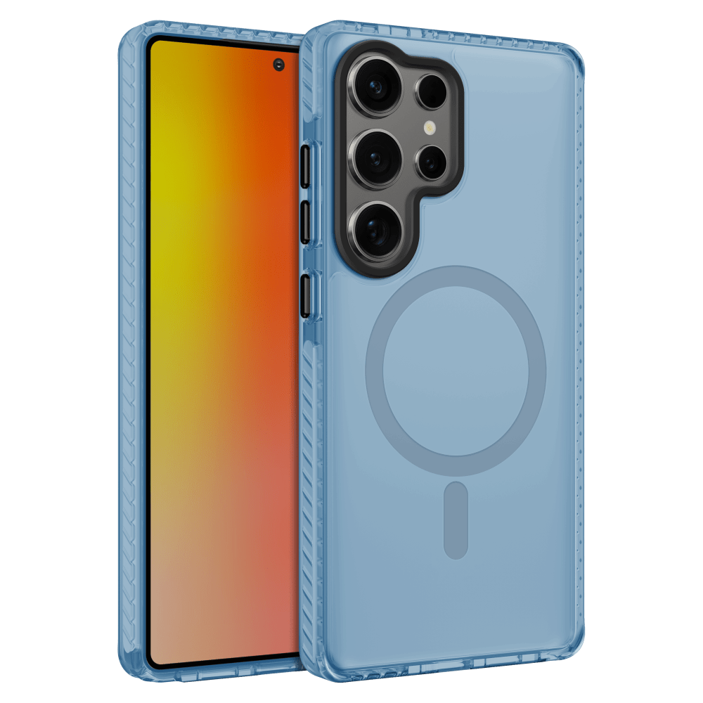 Front. Nimbus9 - Phantom 3 MagSafe Case for Samsung Galaxy S25 Ultra - Blue.
