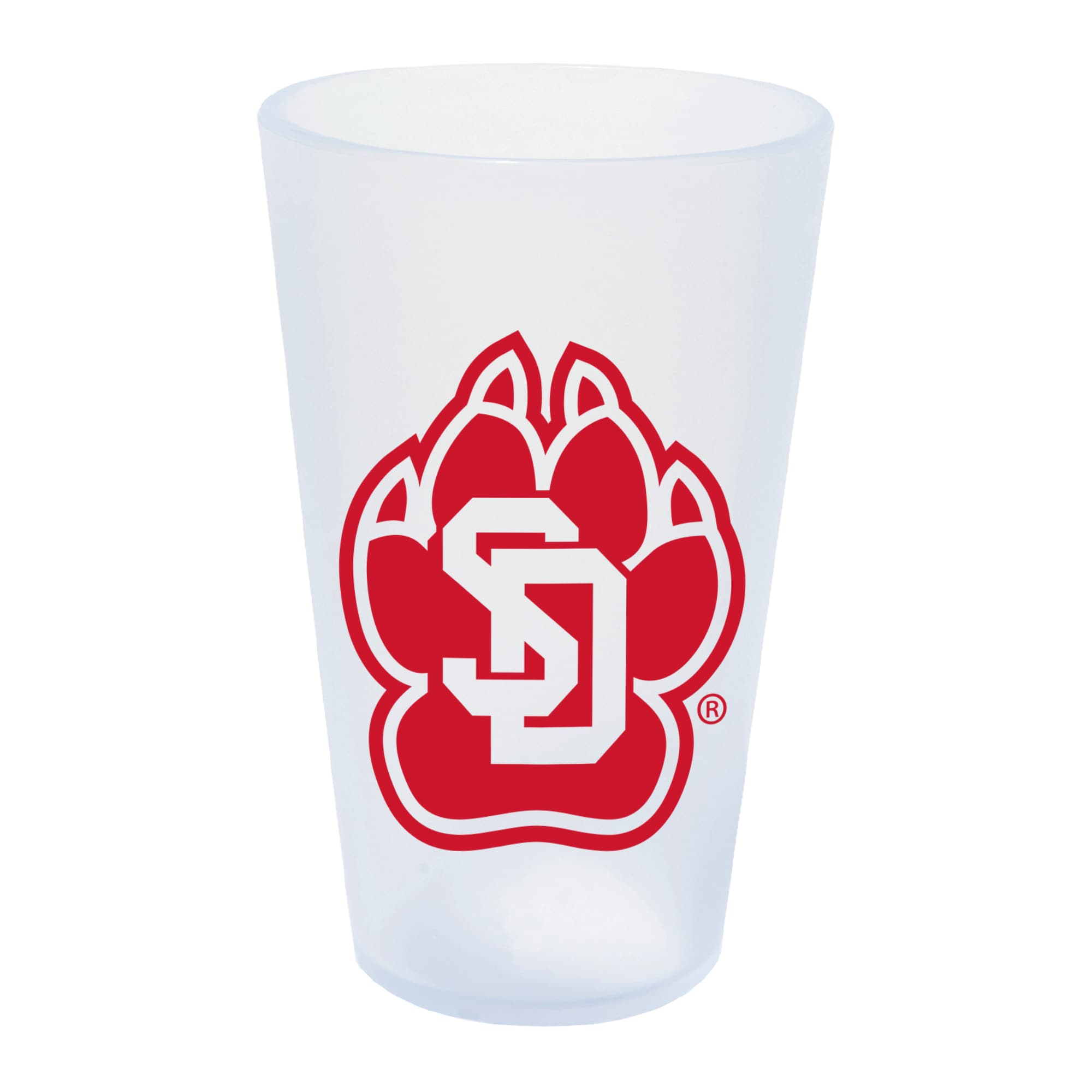 Front. WinCraft - South Dakota Coyotes 16oz. Icicle Silicone Pint Glass - Multicolor.
