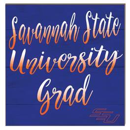 Jardine - Savannah State Tigers 10" x 10" Grad Plaque - Blue