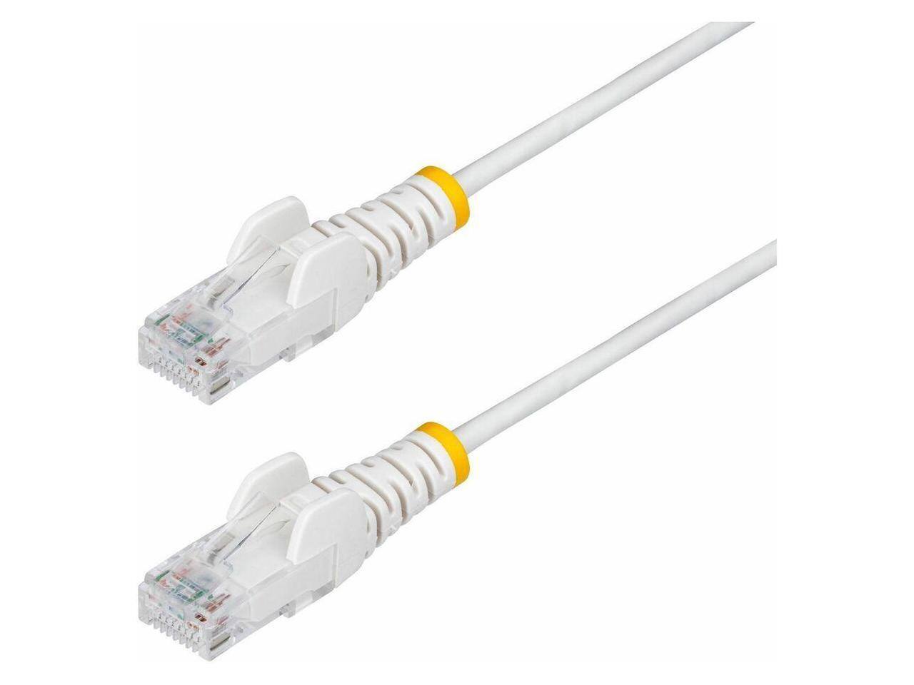 Alt View 1. StarTech.com - StarTech 50ft White Slim CAT6 Ethernet Cable, 100W PoE, UTP, LSZH, 28AWG, Fluke Tested.