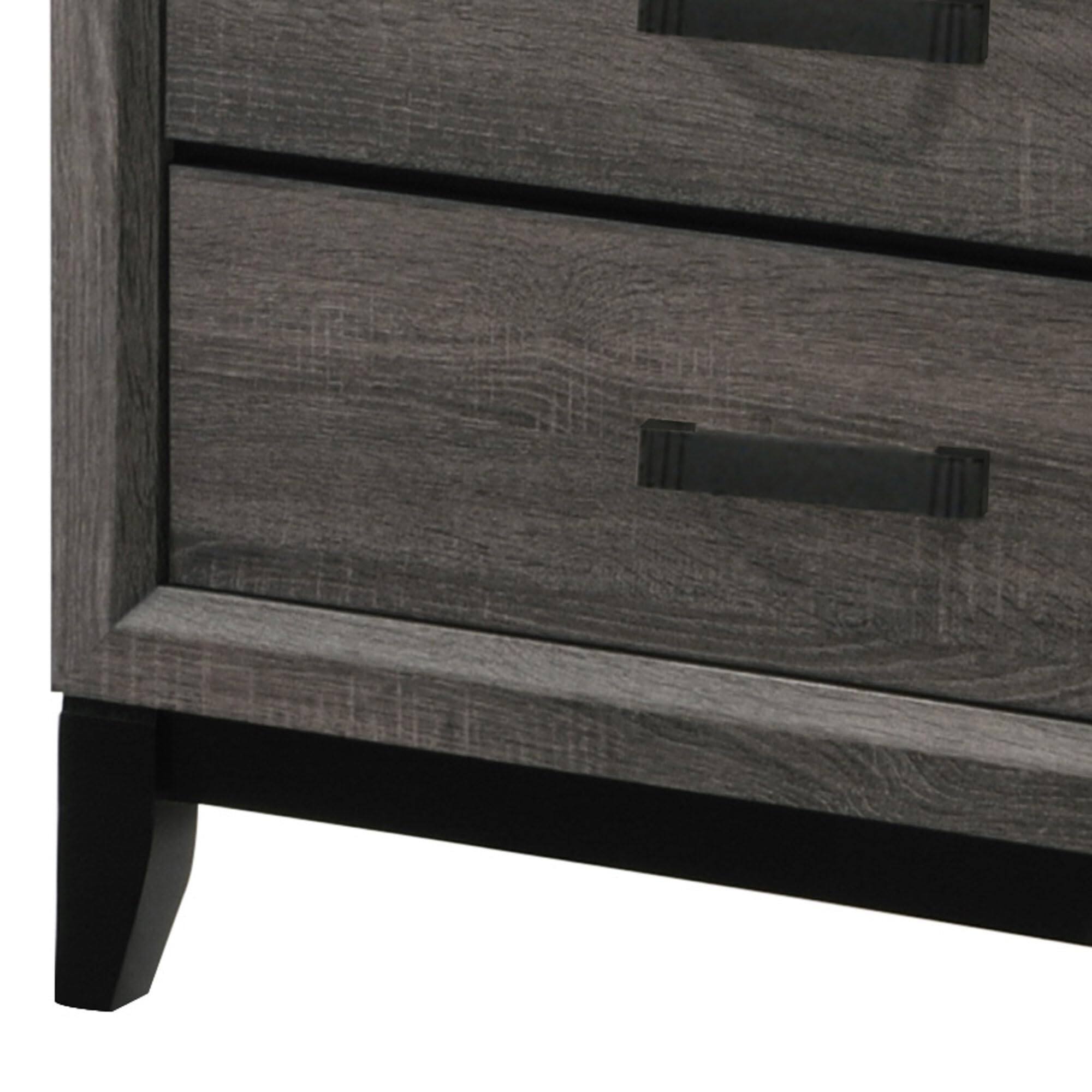 Left. Kings Brand Furniture - Kings Brand Furniture Ambroise 5 Wood Drawer Chest Dresser for Entryway, Bedroom  Storage Organizer (Grey/Black) - Grey.