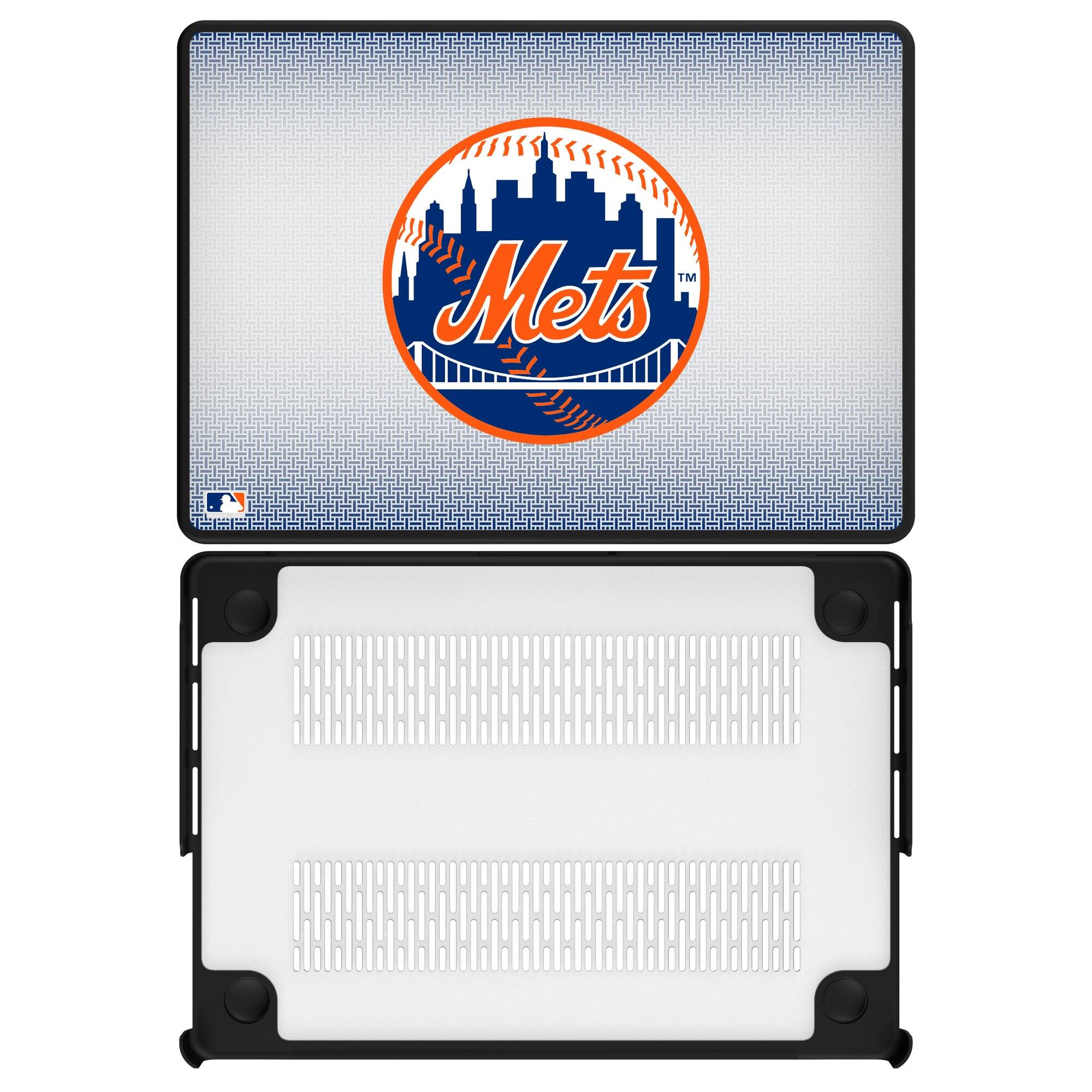 Front. Keyscaper - New York Mets Linen MacBook Case - Pro 13 in - Multicolor.