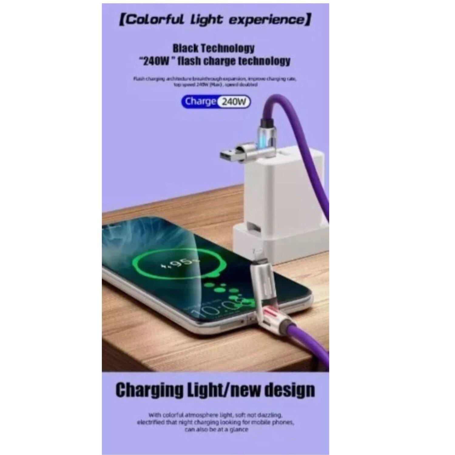 [Colorful Light experience]

Black Technology
"240W" flash charge technology
Flash charging architecture, improved charging speed, expansion, improve charging rate, power of 240W

Charge 240W

Charging Light/new design
With colorful atmosphere light, soft not dazzling, electrified that night charging looking for mobile phones, can also be at a glance