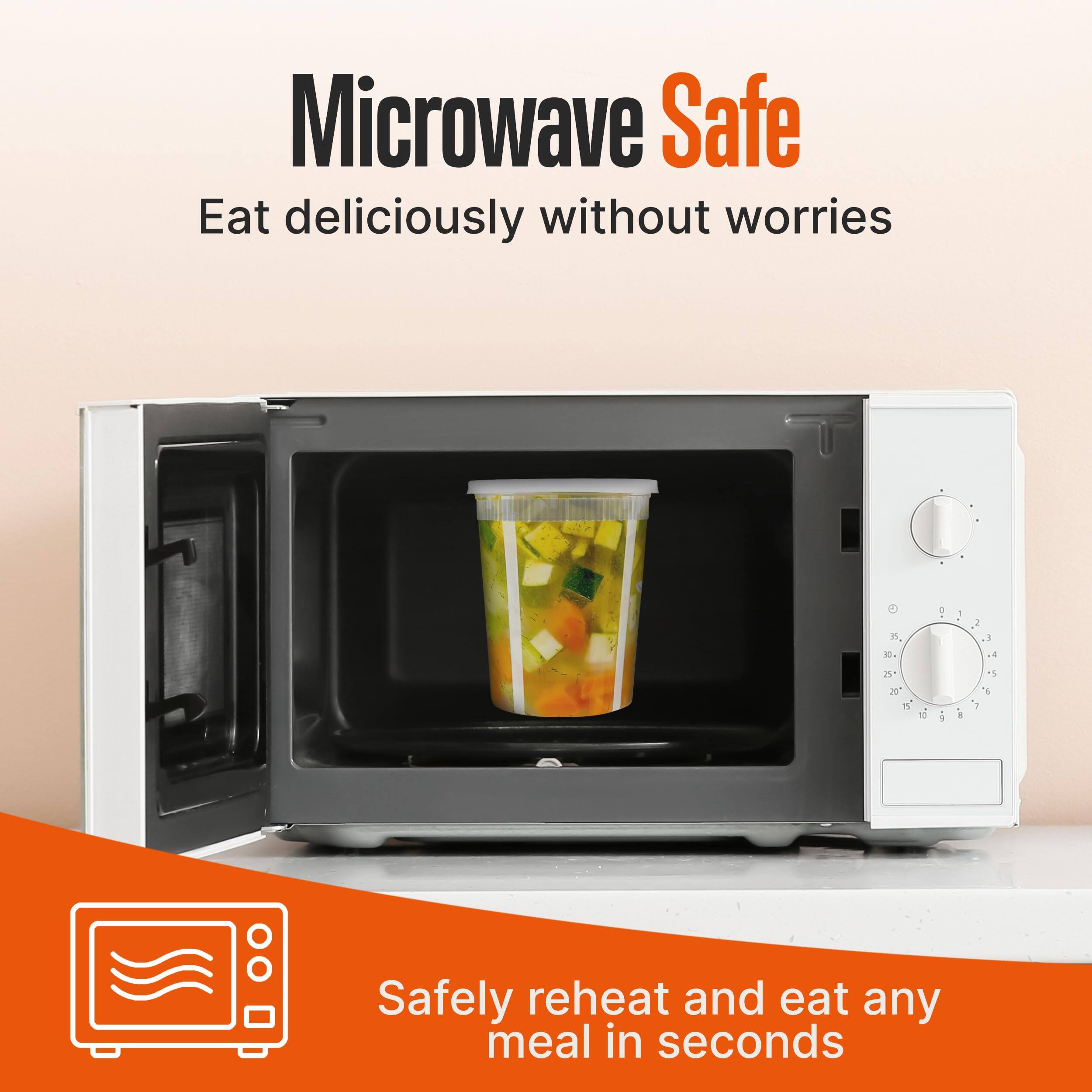 Microwave Safe  
Eat deliciously without worries  

Safely reheat and eat any meal in seconds