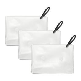Unique Bargains - 3pcs Clear Coin Purse with Snap Hook, 4x4.7in Transparent PVC Card Holder, Waterproof for Candy Trinkets ID - Black